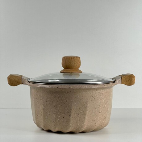 Olla Aluminio Fundido Presión Revestimiento Granito Tapa Vidrio 24cm Olla Aluminio Fundido Presión Revestimiento Granito Tapa Vidrio 24cm