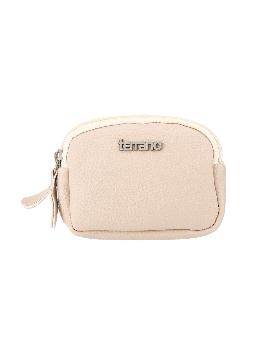 Portamonedas Doble Cierre - Beige 