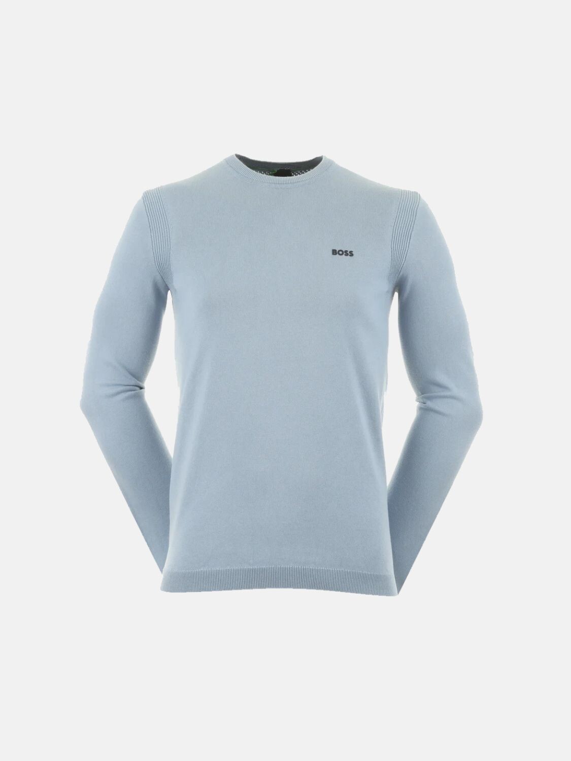 BOSS -Buzo de punto con cuello a la base, regular fit , EVER-X Celeste