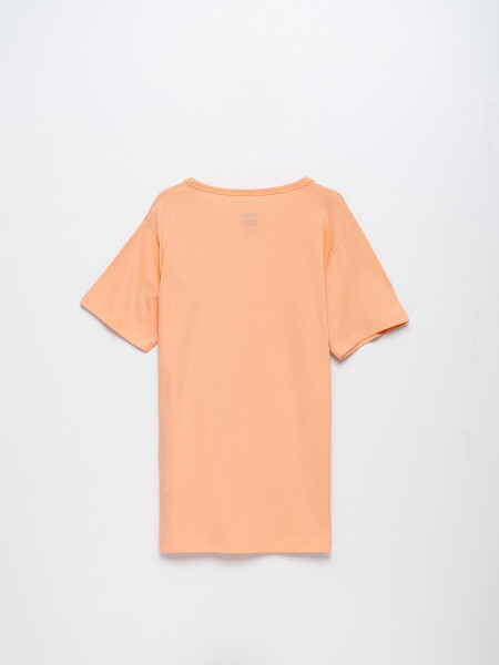 Camiseta manga corta estampada Frozen Disney- Salmón