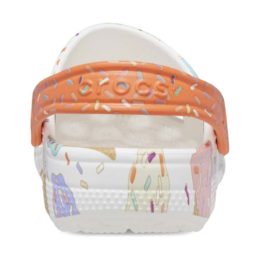 Classic Ice Cream Graphic Clog K - Niños White/multi