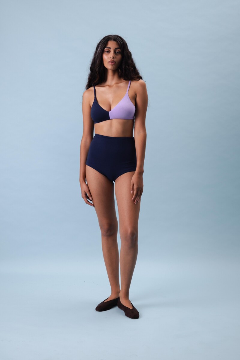 Culotte Lana Algodón – Doble tela y diseño sin elásticos Azul Marino
