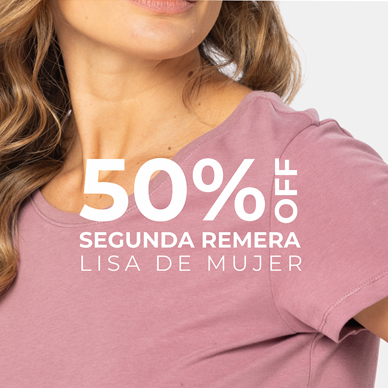 Segunda remera 50%off