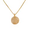 Dije Mamá y bebé-Oro bajo-Piedra Nácar-CP8564 conpiedra