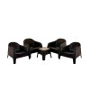 Set de 4 Sillas Skarpo + Mesa de exterior Negro