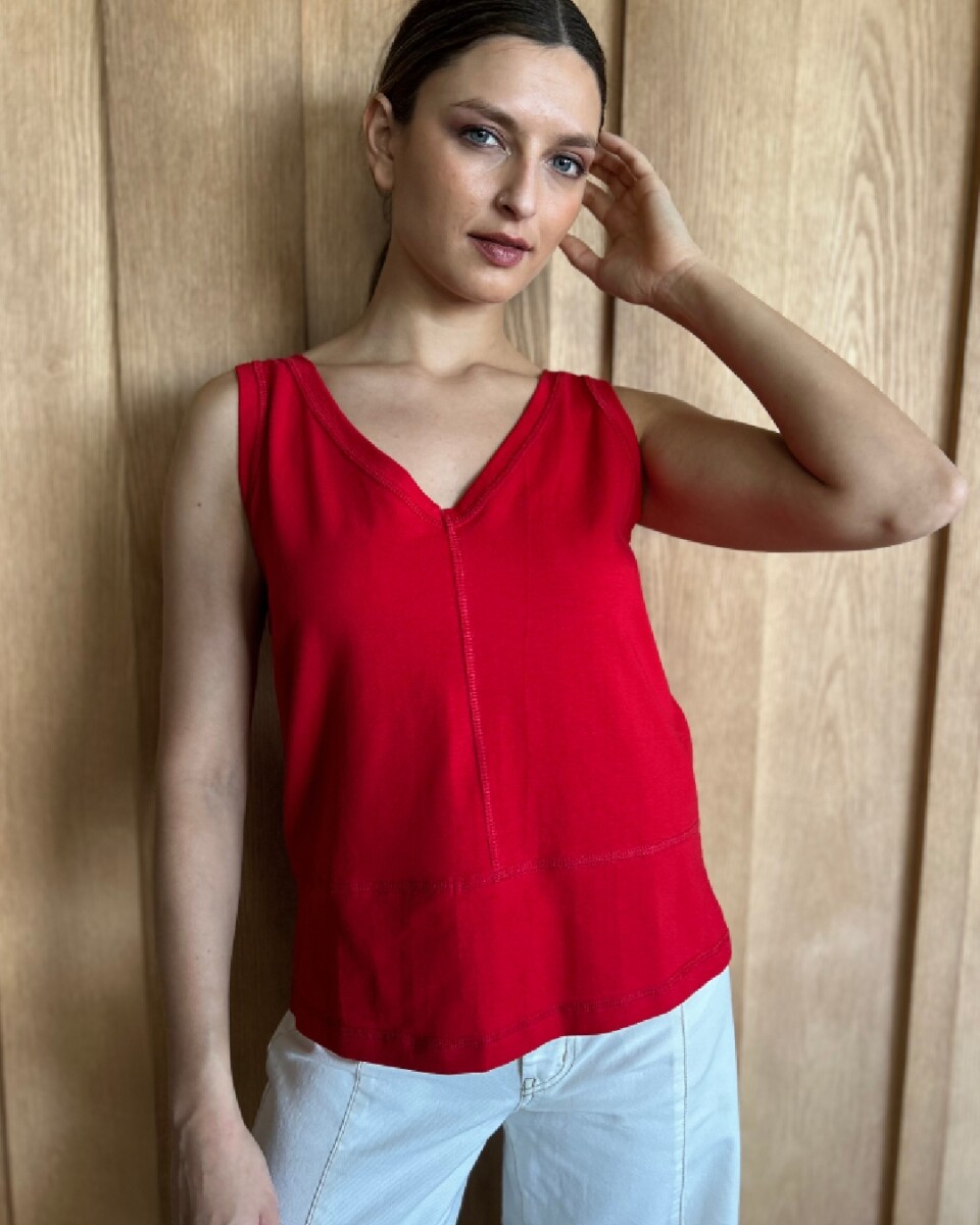 Musculosa Aloe - Rojo 