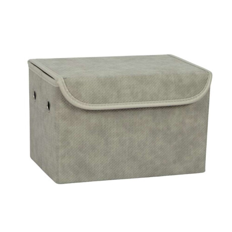 Caja Organizador Rect C/Tapa 30X20Xh20Cm Pu Gris