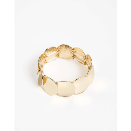 Pulsera Elástica Chapones Metal Dorado