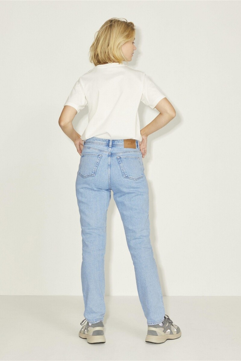 Jeans Berlin Tiro Alto Light Blue Denim