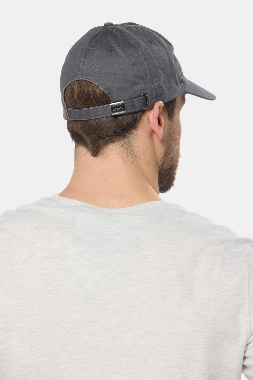 GORRO VISERA DE LONA BORDADO Gris