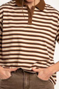 Remera Polo Rayada Multi