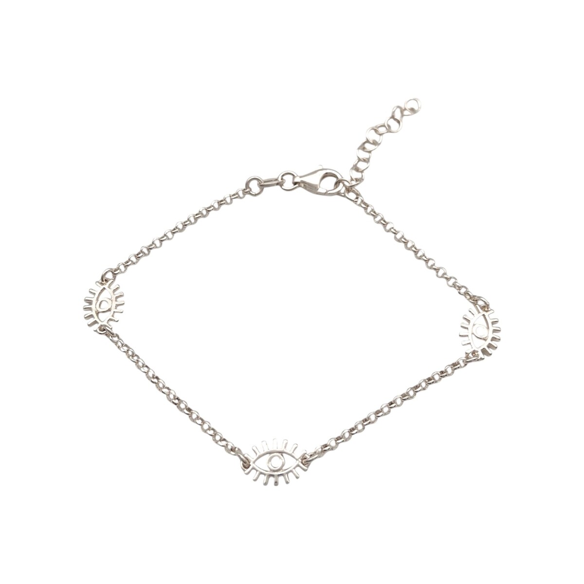 Pulsera Ojos-Plata 925-Sin piedra-PU3528 - sinpiedra 