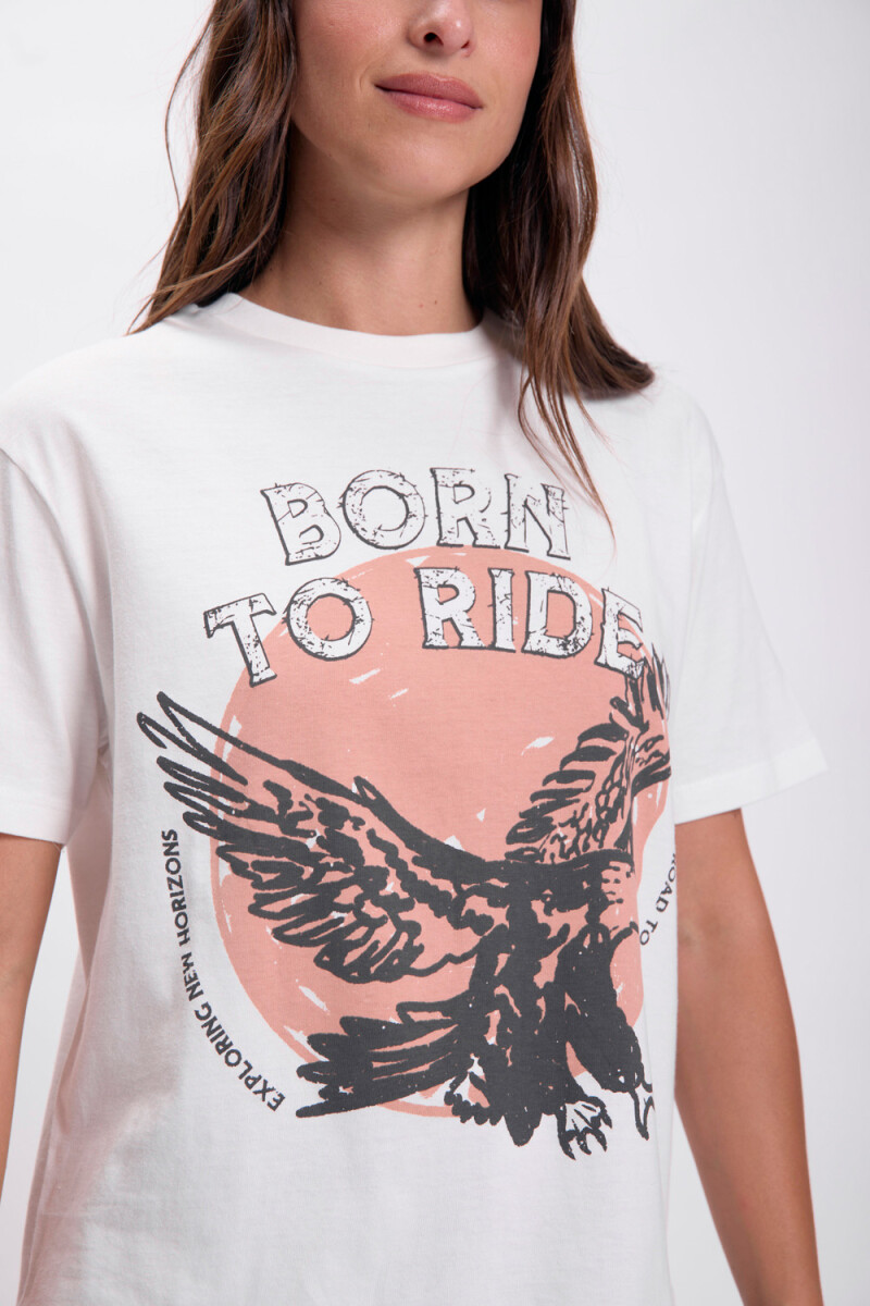 Remera estampa Born Blanco