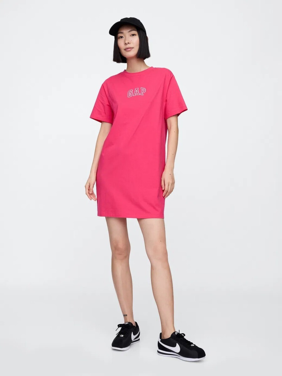 Vestido Logo Gap Mujer - Neon Pink Rose 