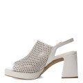 Sandalias de Mujer Bottero Calada con Taco y Plataforma Blanco