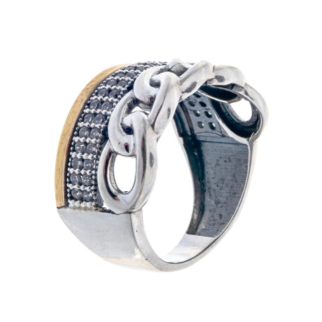 Anillo de plata 925, double con circonia Anillo de plata 925, double con circonia