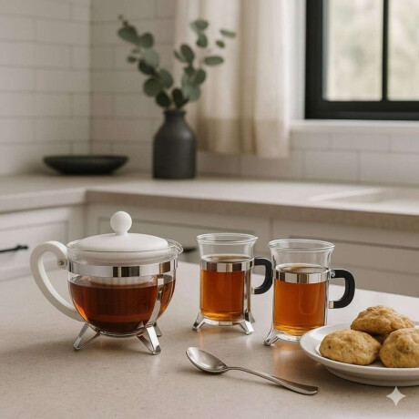 Tetera C/Filtro 1Lt Tapa/Asa Chambord Bodum Blanco