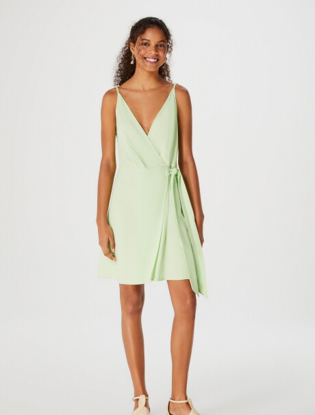 VESTIDO CORTO SIN MANGAS VERDE