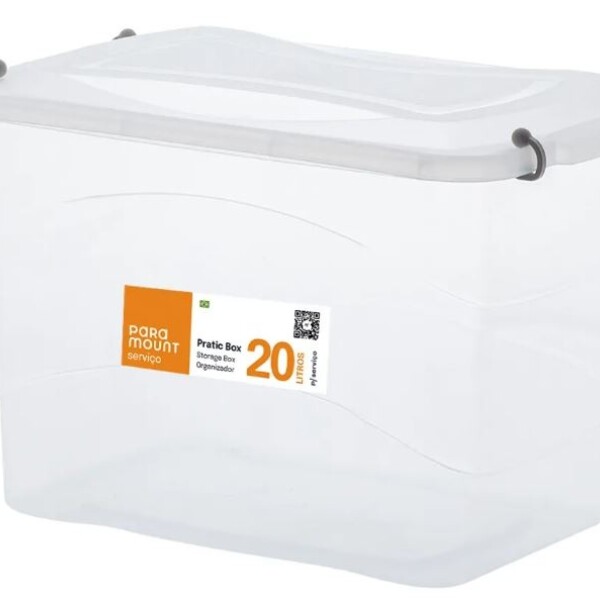 ORGANIZADOR PRACTIC BOX 20LTS 41X29X25 CM TRANSPARENTE