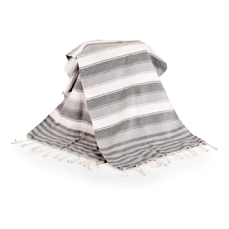 Pareo De Playa Algodón India - Gris combinado Pareo De Playa Algodón India - Gris combinado