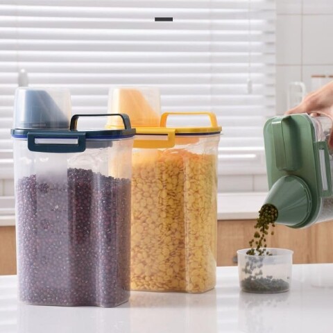 Contenedor plástico para Cocina Despensa 2kg verde