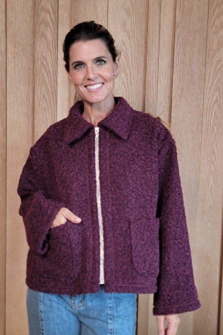 Chaqueta Manhattan Corderito Bordeaux