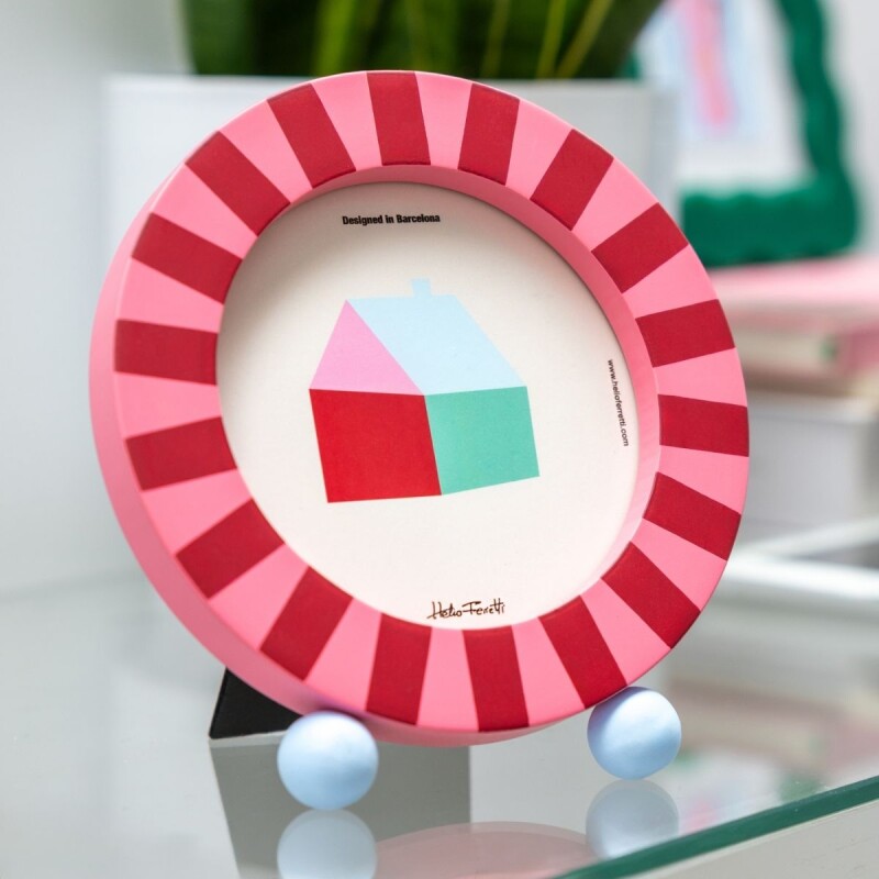 Portaretrato circular de madera Circus