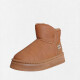 BOTA PLATAFORMA CORDERITO MARRÓN