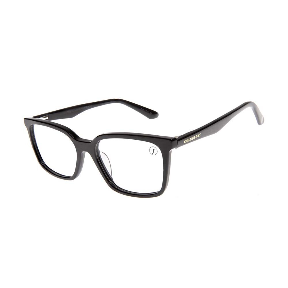 Lentes de vista Chilli Beans CUADRADO - Mujer Negro/Negro