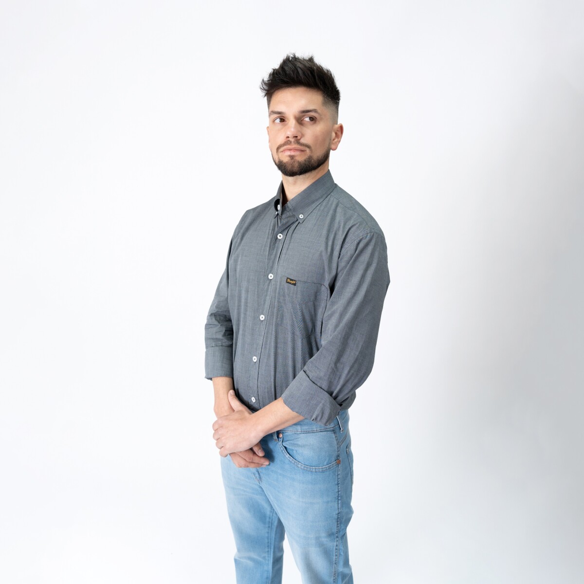Camisa Wrangler de Hombre - CLASSIC SHIRT - WLS002UR - Sin color 