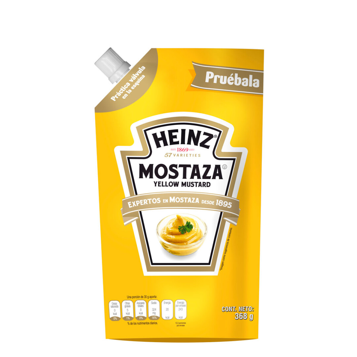 Mostaza Heinz Yellow Mustard Doypack 368GR - 001 