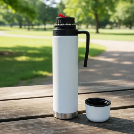 Termo en acero inoxidable de 750 ml Blanco