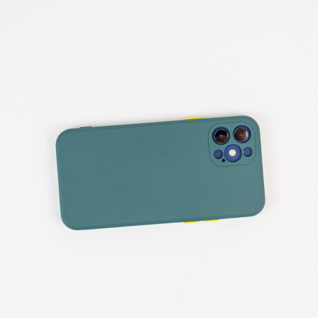 Estuche Funda De Silicona Para Iphone 12 Pro Verde Oscuro