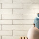 Ceramica Tipo Brick Blanco Mate 7.5x30Cm Pared BLANCO