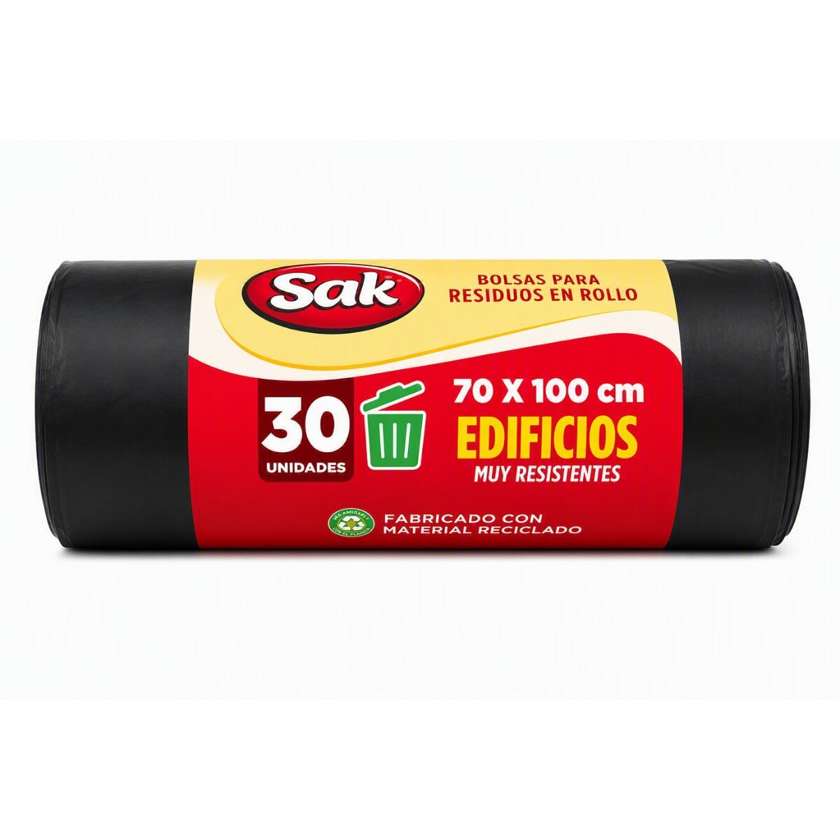 BOLSAS PARA RESIDUOS EN ROLLO SAK 70X100 30 UND 