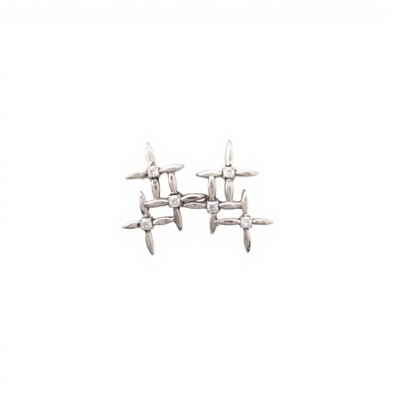 Caravanas Triple-Plata 925-Piedra Zirconia-CA3064 conpiedra