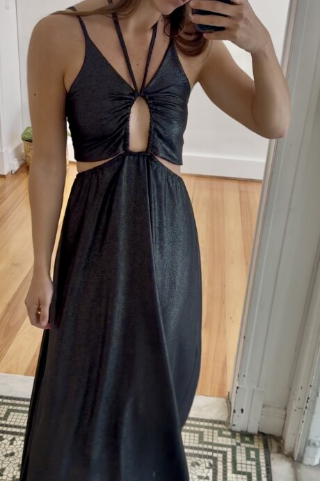 Vestido Astral Negro brillo