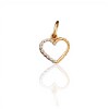 Dije Corazón-Oro bajo y Oro blanco-Sin piedra-CP8533 sinpiedra