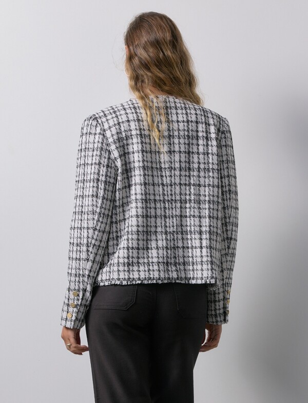 Chaqueta Boucle BLANCO/NEGRO