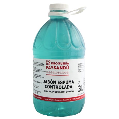 Jabón liquido espuma controlada con blanqueador óptico 3L Jabón liquido espuma controlada con blanqueador óptico 3L