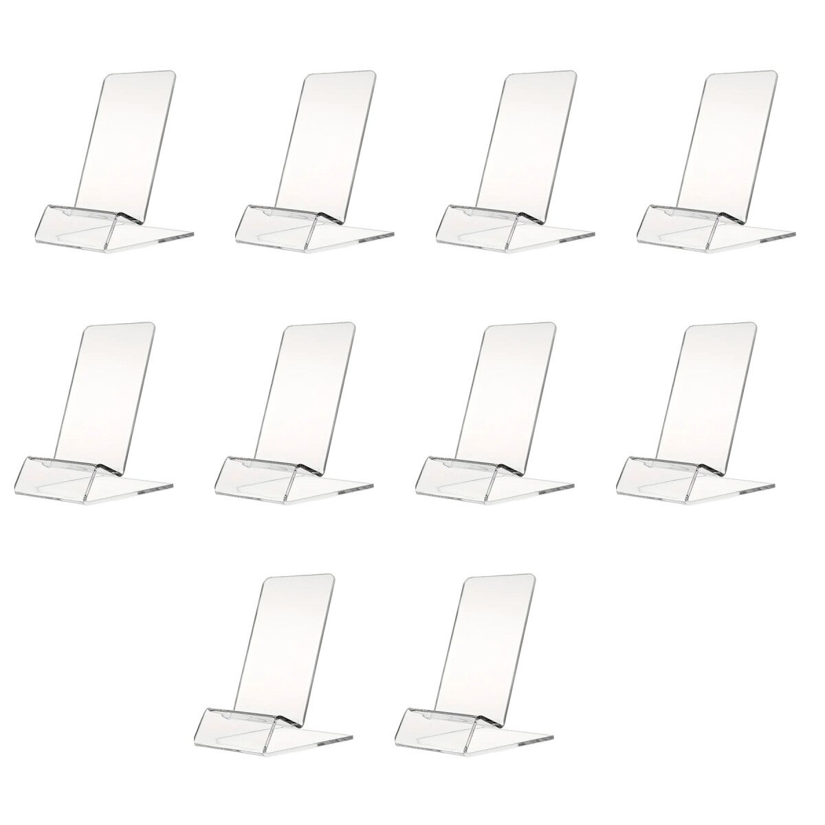 Pack 10 Soportes Exhibidores de Acrílico Para Celular 