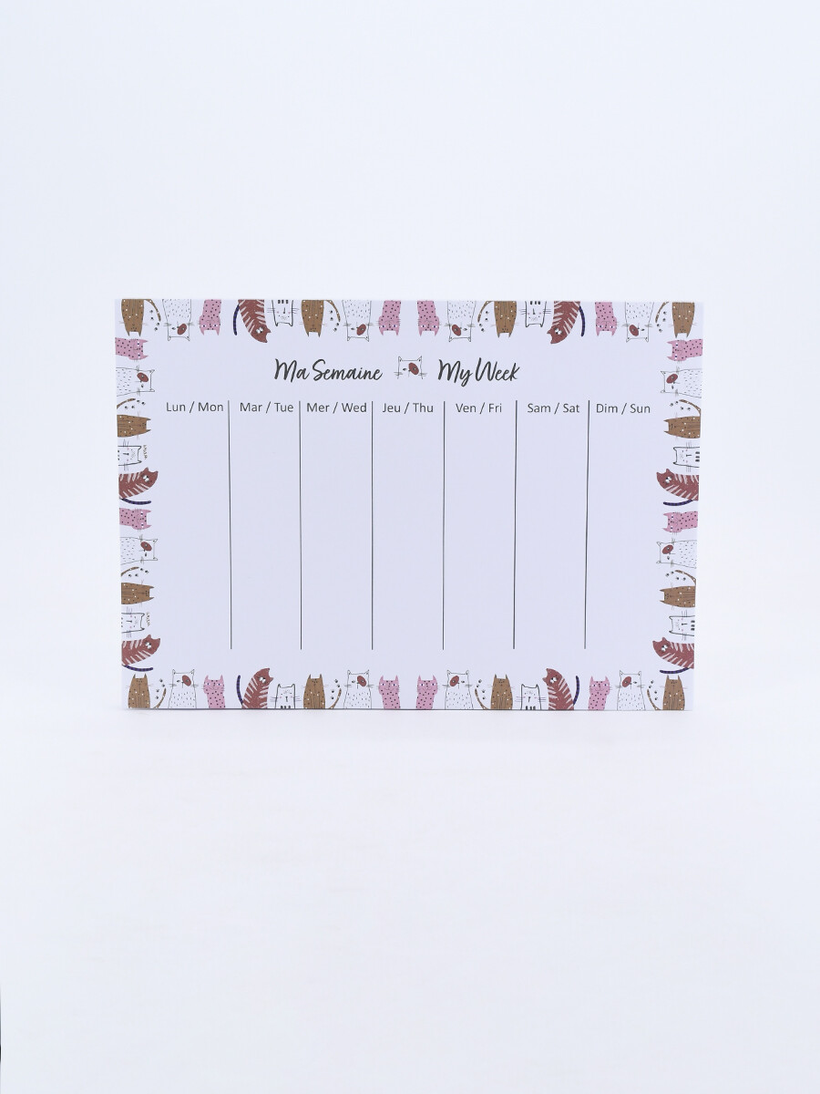 PLANEER SEMANAS CATS - ESTAMPADO 1 