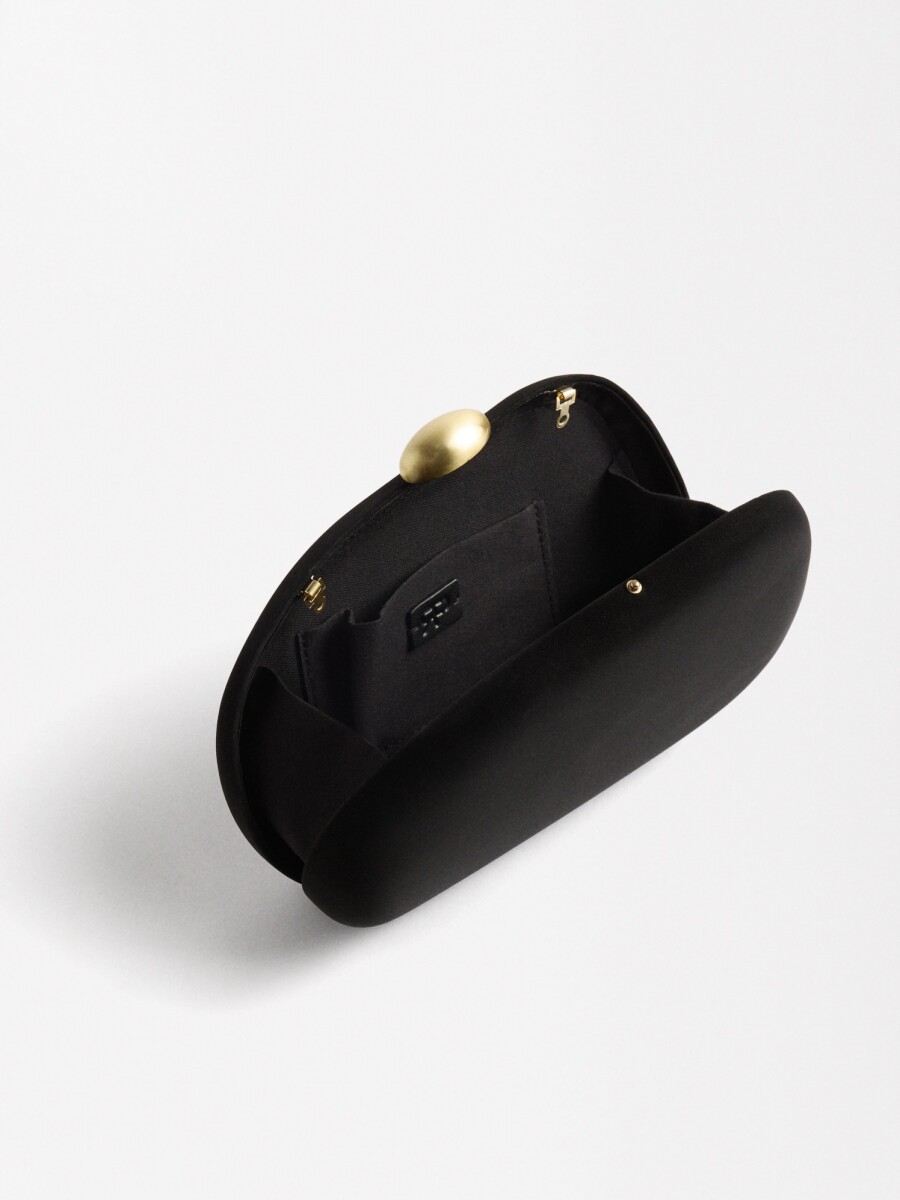 Clutch De Fiesta Ovalado negro