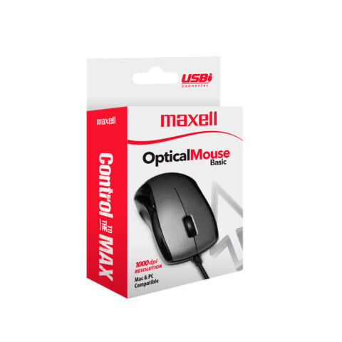 Mouse Optico Maxell Negro Unica