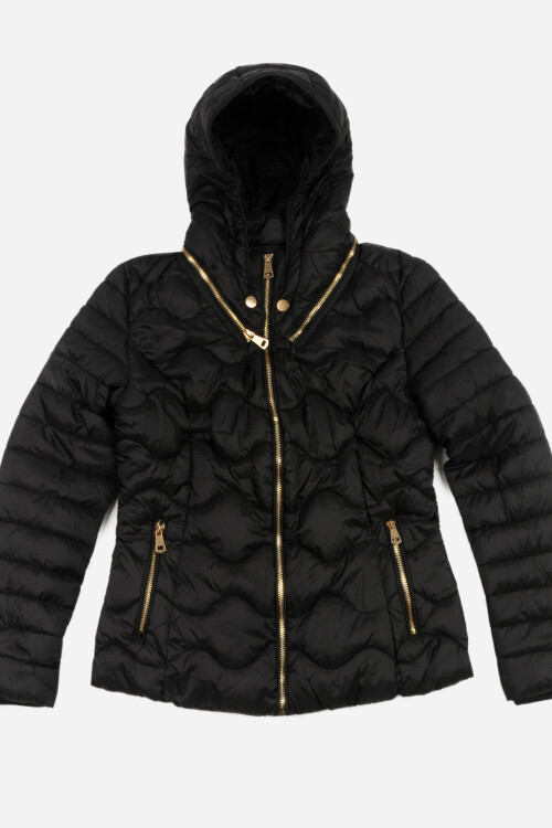 Campera capitoneada corta - Mujer NEGRO