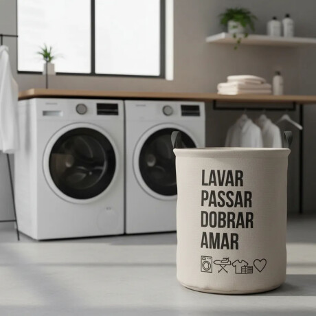 Bolsa Cesta Organizadora Plegable para Lavandería Hogar Beige