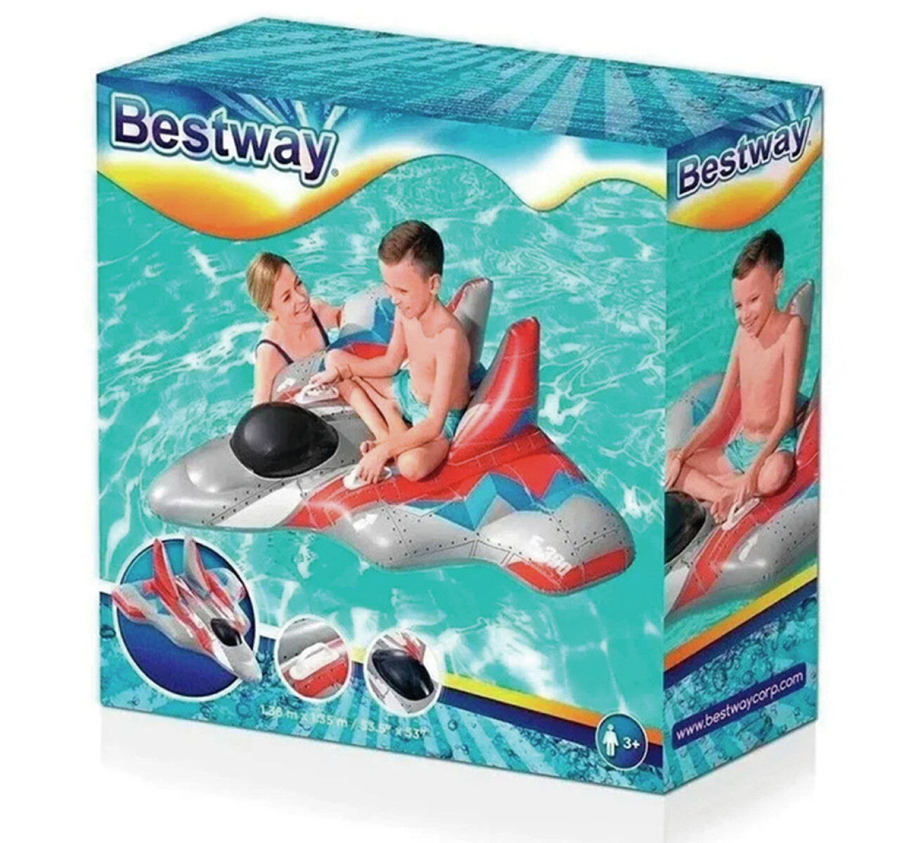 NAVE ESPACIAL INFLABLE GRIS/ROJO 136X135CM BESTWAY 41443 