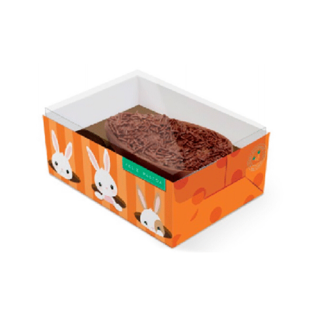 Caja Conejo Naranja para Medio Huevo x6 - 350 g 