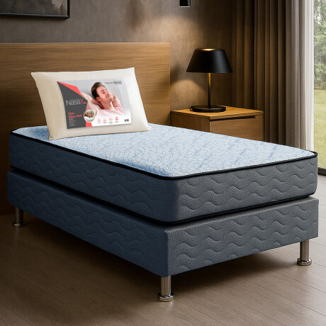 Sommier Moon - 090x190x58 - Plaza Especial + Almohada Nasa Xalto Sommier Moon - 090x190x58 - Plaza Especial + Almohada Nasa Xalto