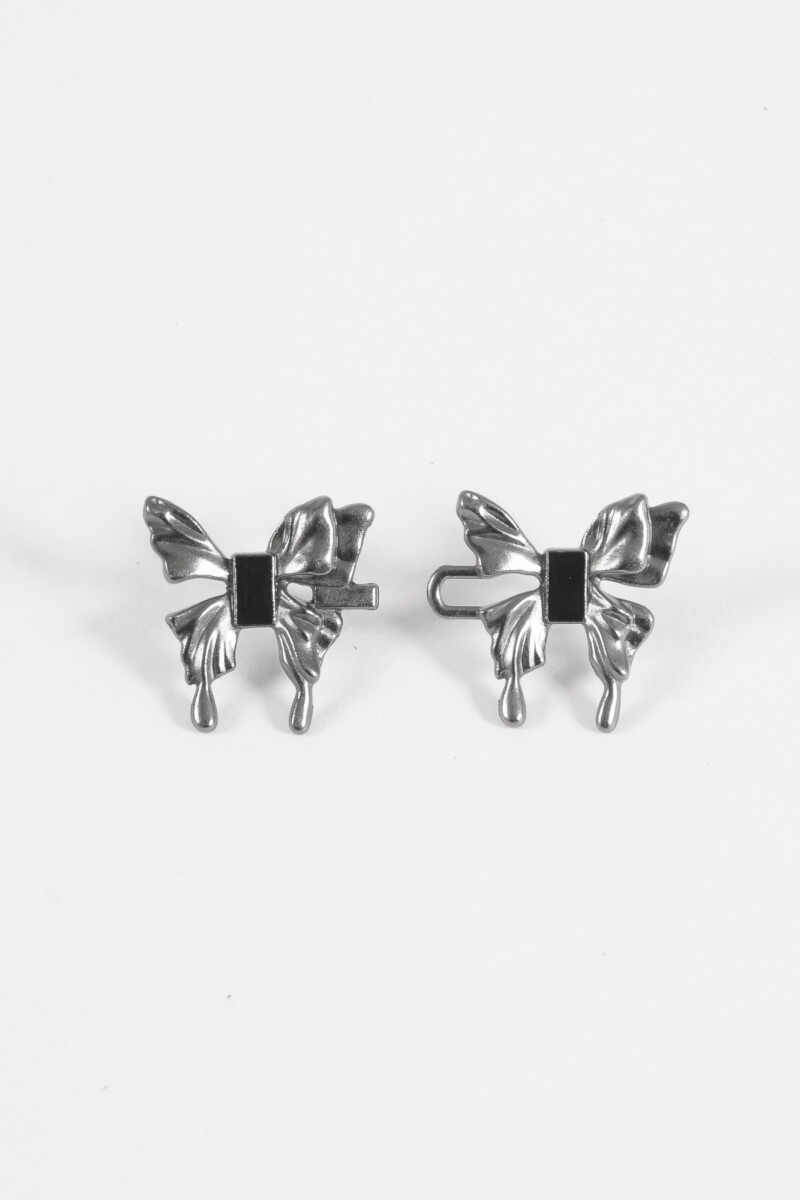 Prendedor doble moña peltre